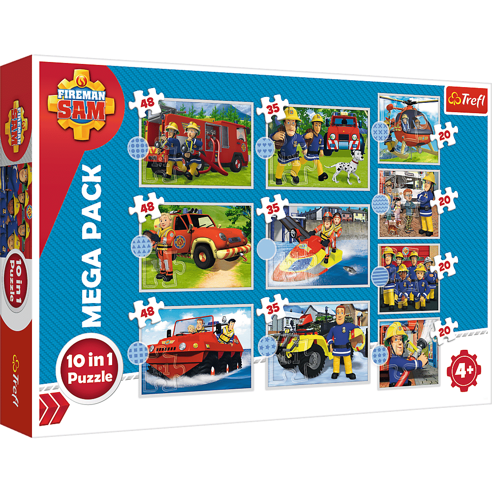 Puzzle 10w1 Poznaj ekipę Strażaka Sama 90382