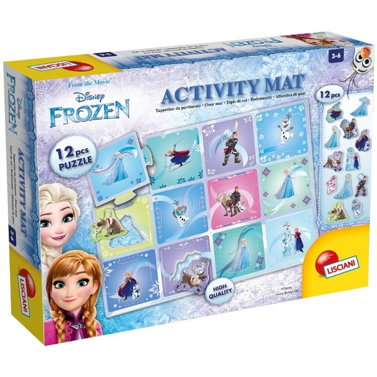 Puzzle 12 Kraina Lodu activity mat LISCIANI