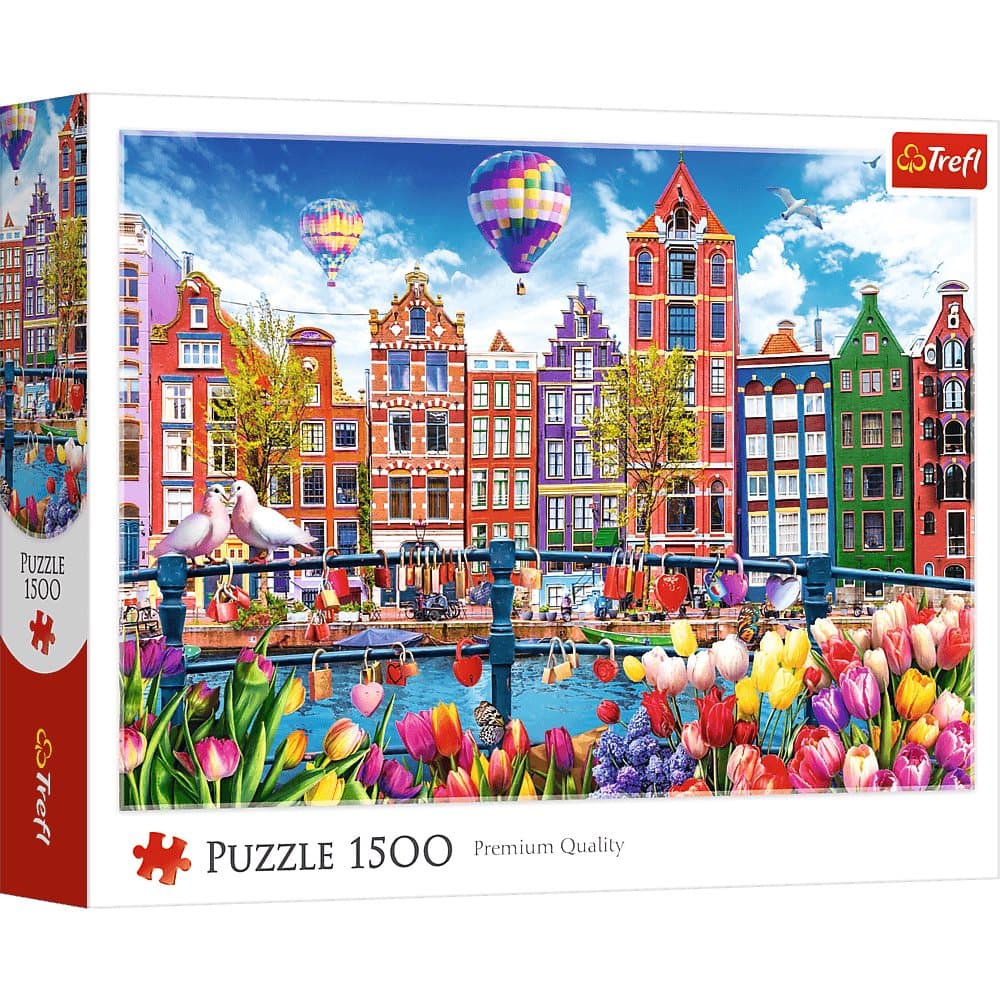 Puzzle 1500 Kolorowy Amsterdam 26221
