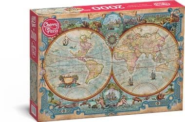 Puzzle 2000 CherryPazzi Great Discoveries World Map 50125