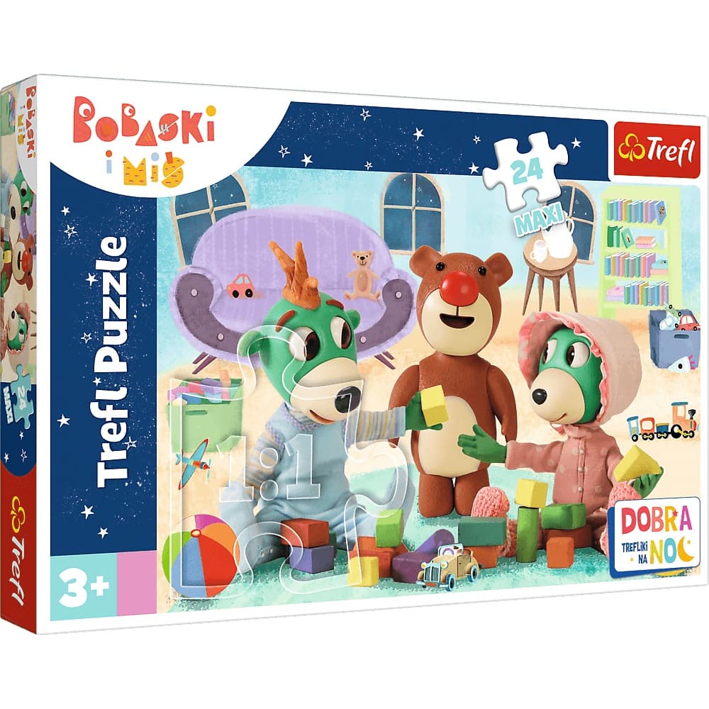 Puzzle 24 maxi Zabawy Treflików przed snem Dobranoc Trefliki na noc 14325