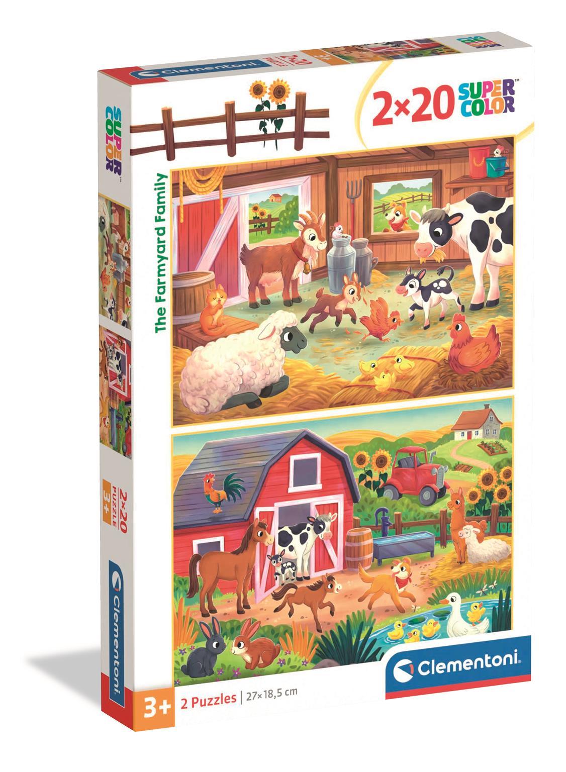 Puzzle 2x20 Super kolor The Farmyard Family 24818