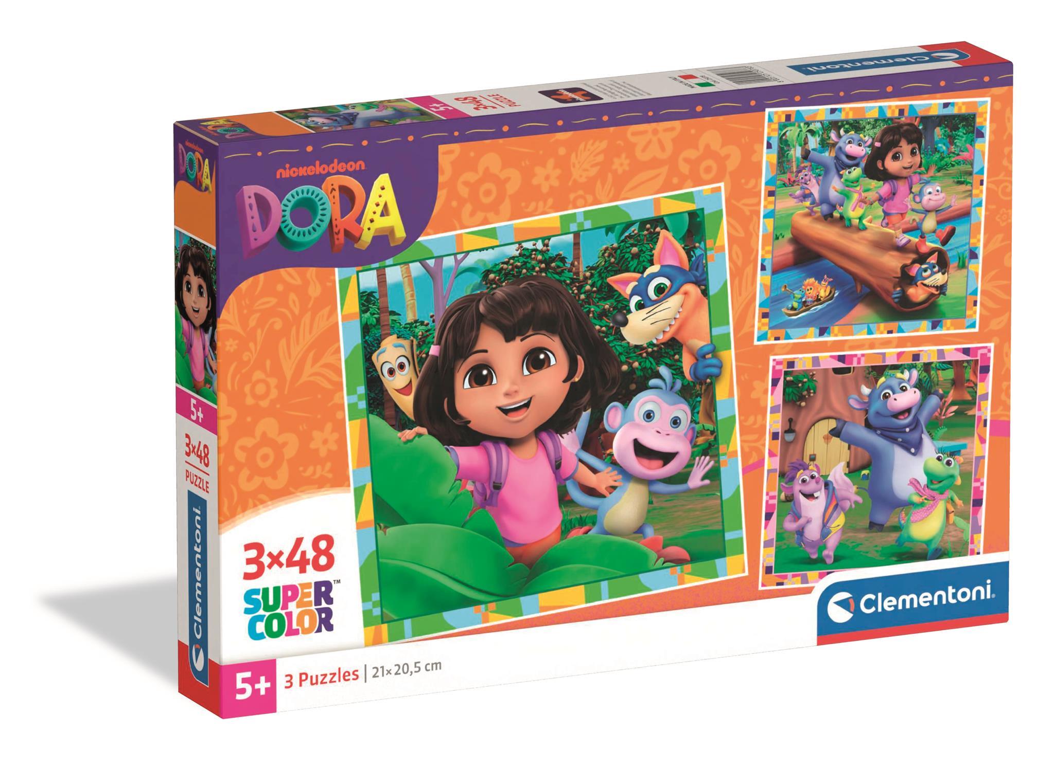 Puzzle 3x48 Super kolor Dora 25078
