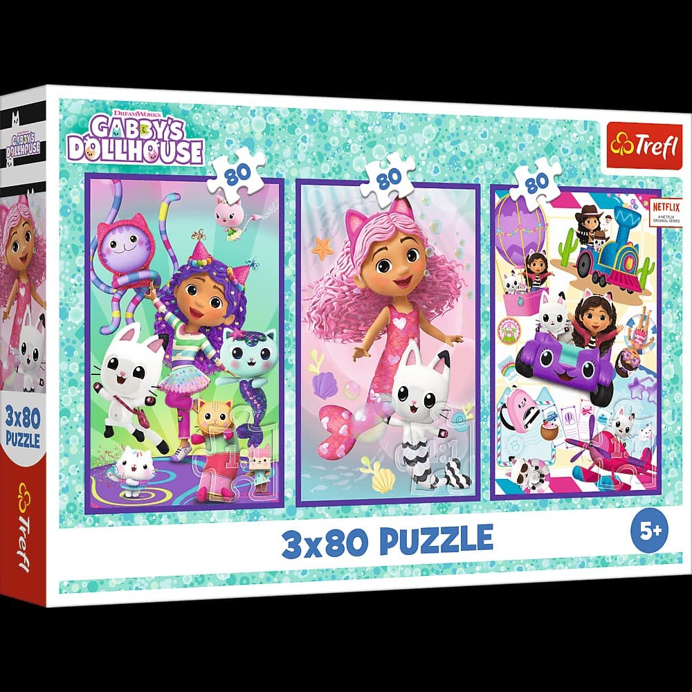 Puzzle 3x80  Kolorowe dni Gabby 34882