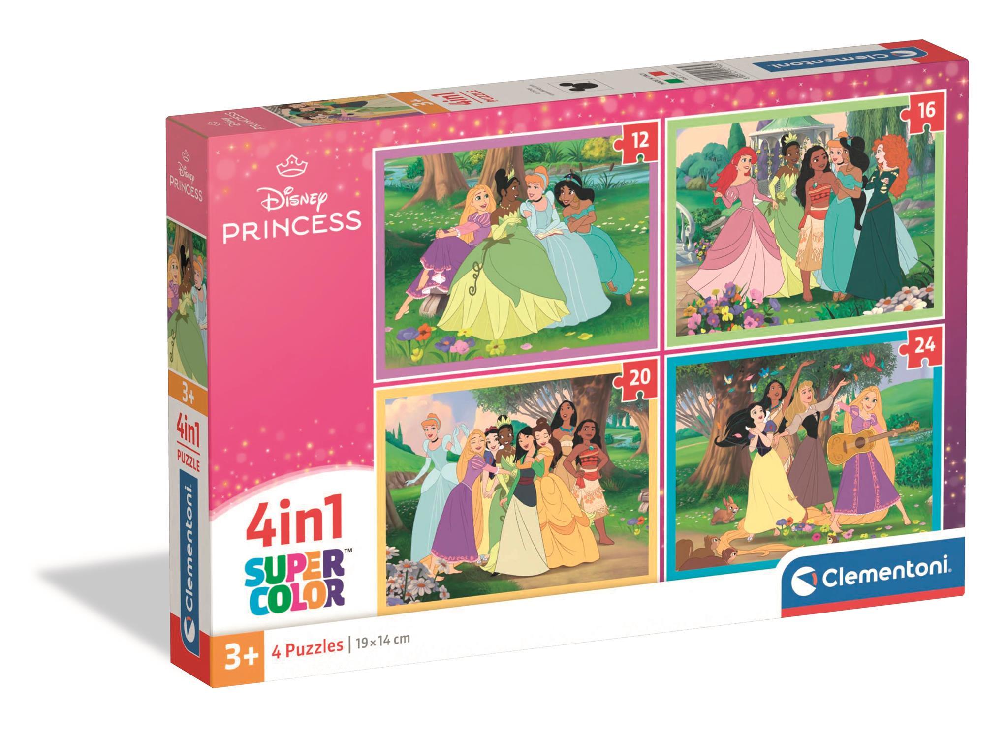 Puzzle 4w1 Super kolor Disney Princess 21746