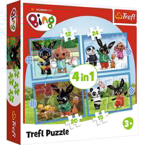 Puzzle 4w1 Wesoły Bing
