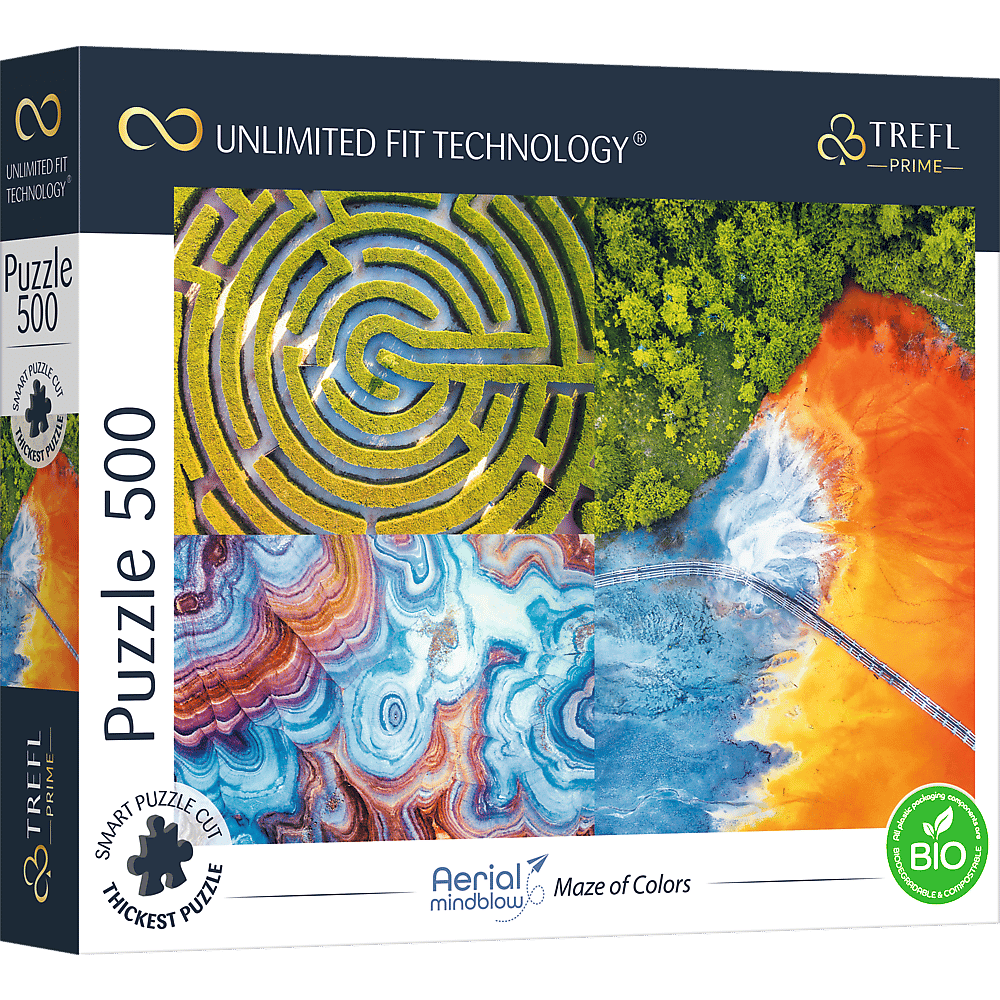 Puzzle 500 UFT Aerial Mindblow: Maze of Colors 37460