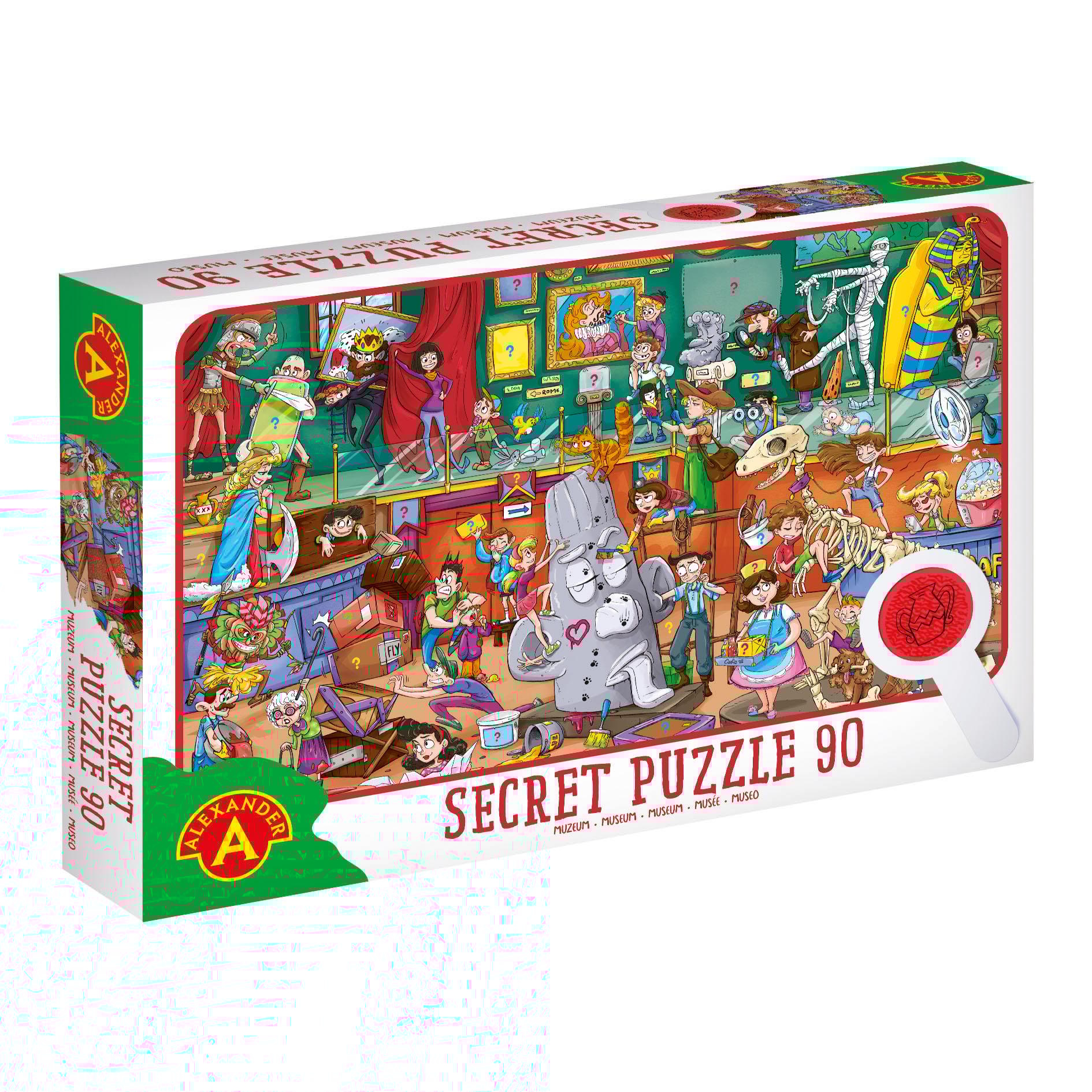 Puzzle 90 obserwacyjne z lupą Muzeum