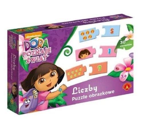 Puzzle Liczby Dora poznaje świat