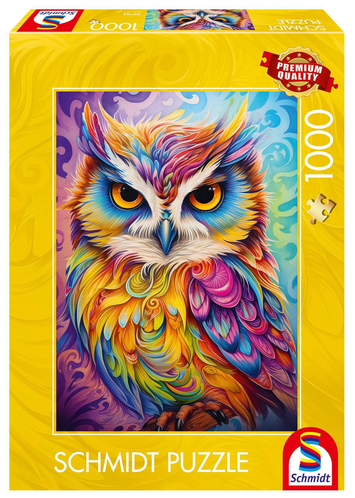 Puzzle PQ 1000 Kolorowa Sowa 112975