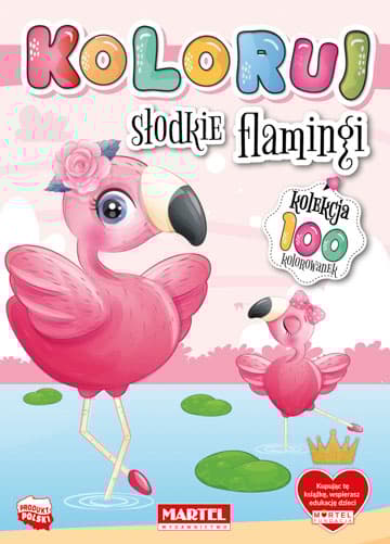 Słodkie flamingi. Koloruj