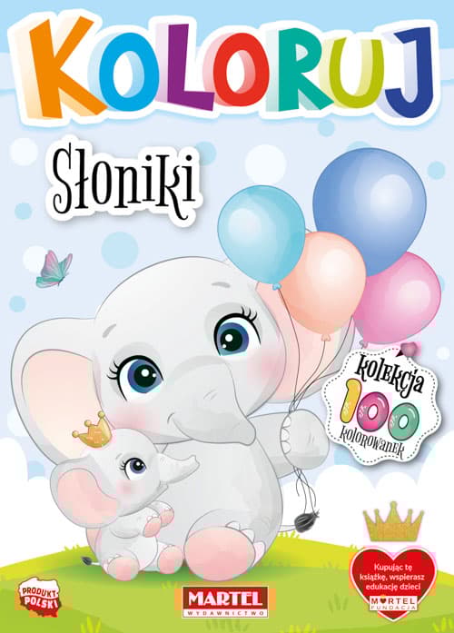 Słoniki. Koloruj