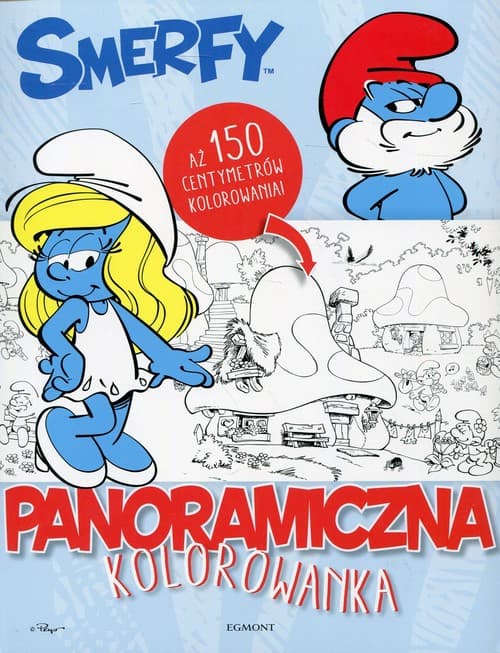 Smerfy Panoramiczna kolorowanka