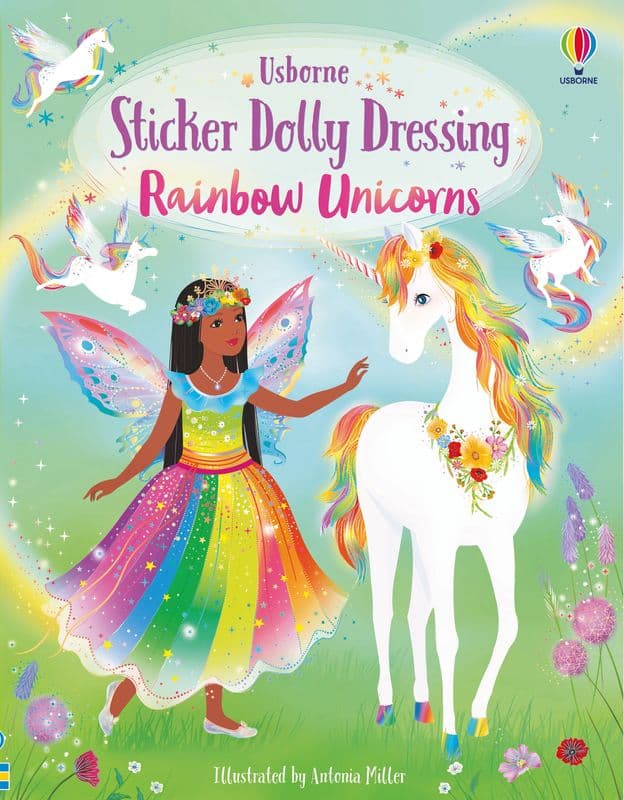 Sticker Dolly Dressing. Rainbow Unicorns wer. angielska