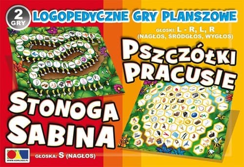 Stonoga Sabina Pszczółki Pracusie Logopedyczne gry planszowe