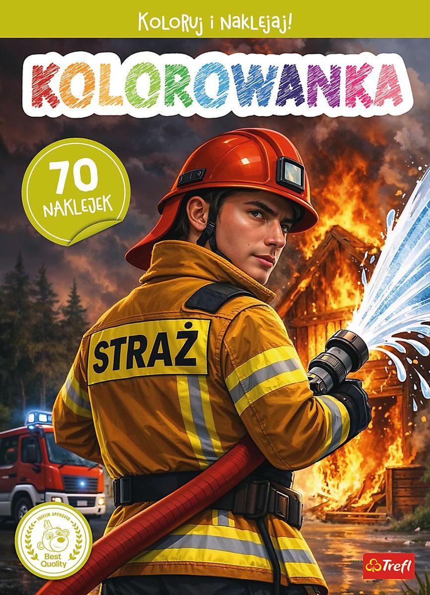 Strażak OSP Kolorowanka z naklejkami TREFL
