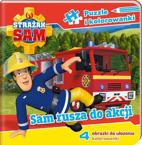 Strażak Sam Puzzle i kolorowanki Sam rusza na akcję