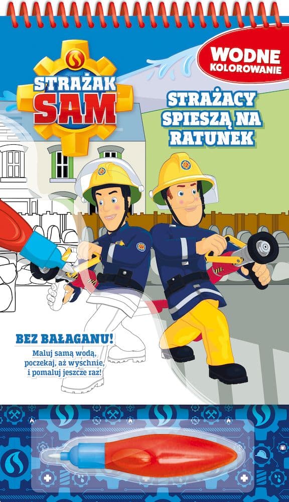 Strażak Sam Wodne kolorowanie Strażacy spieszą na ratunek