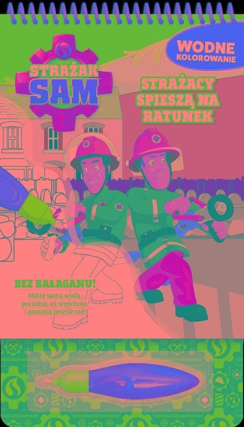 Strażak Sam Wodne kolorowanie Strażacy spieszą na ratunek