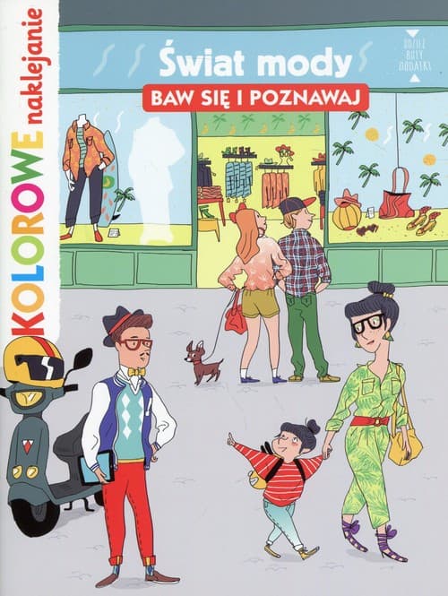 Świat mody baw się i poznawaj Kolorowe naklejanie