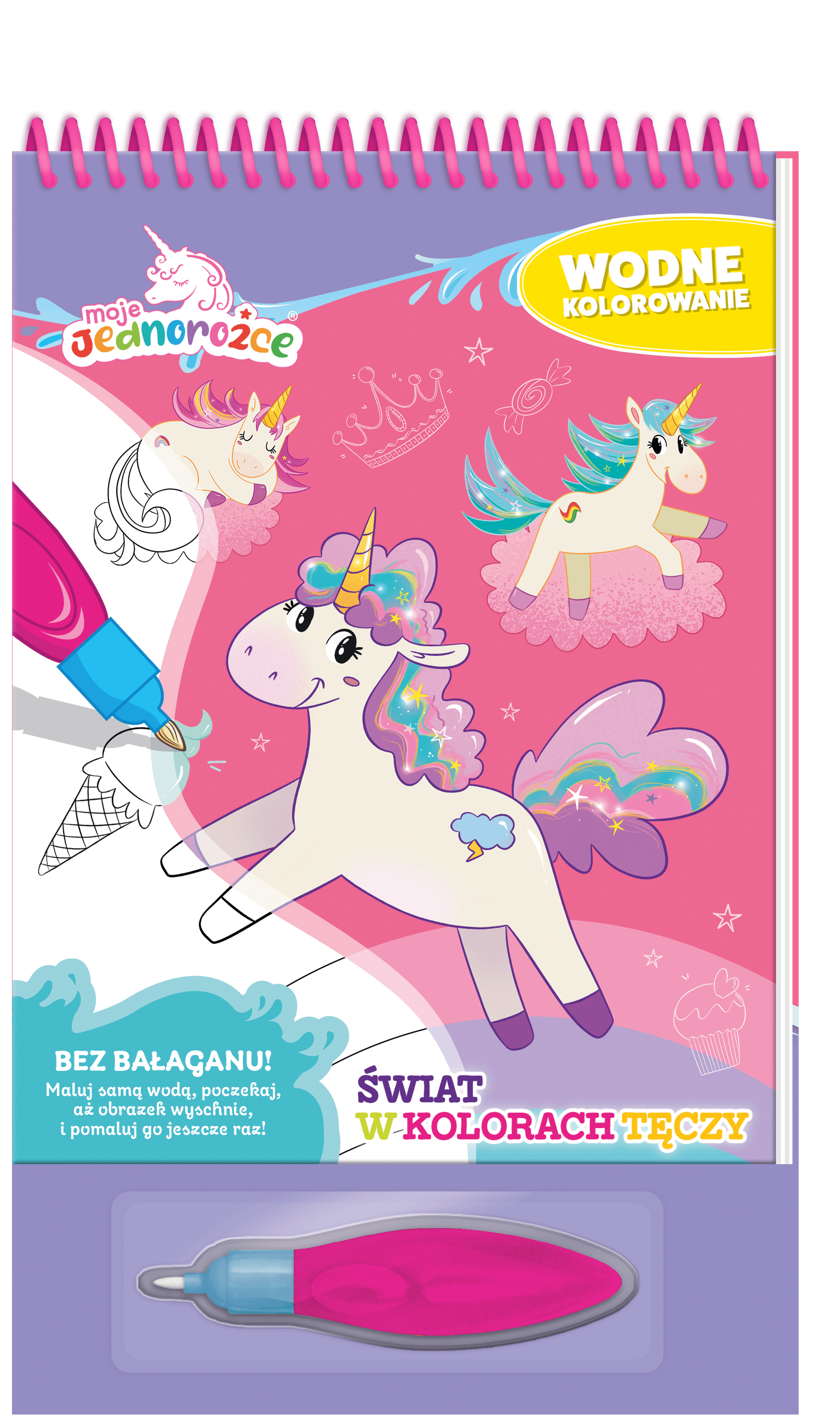 Świat w kolorach tęczy. Moje jednorożce. Wodne kolorowanie