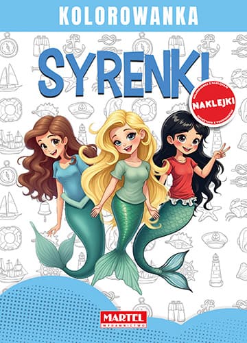Syrenki. Kolorowanka z naklejkami