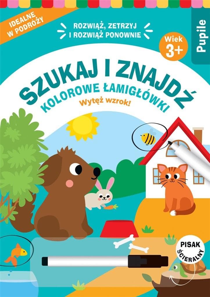 Szukaj i znajdź Kolorowe łamigłówki Pupile