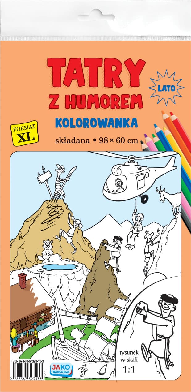 Tatry z humorem - lato. Kolorowanka XL - kolor
