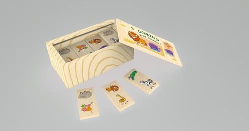 TOP BRIGHT Domino drewniane Zwierzęta dzikie