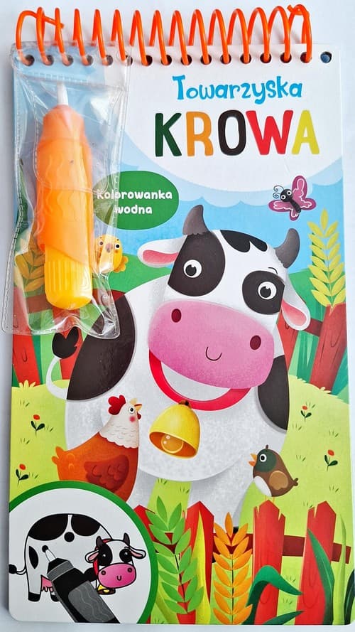 Towarzyska krowa Kolorowanka wodna