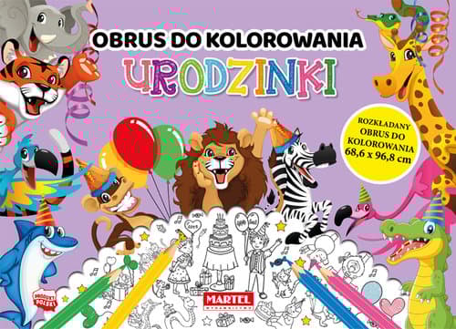 Urodzinki - obrus do kolorowania