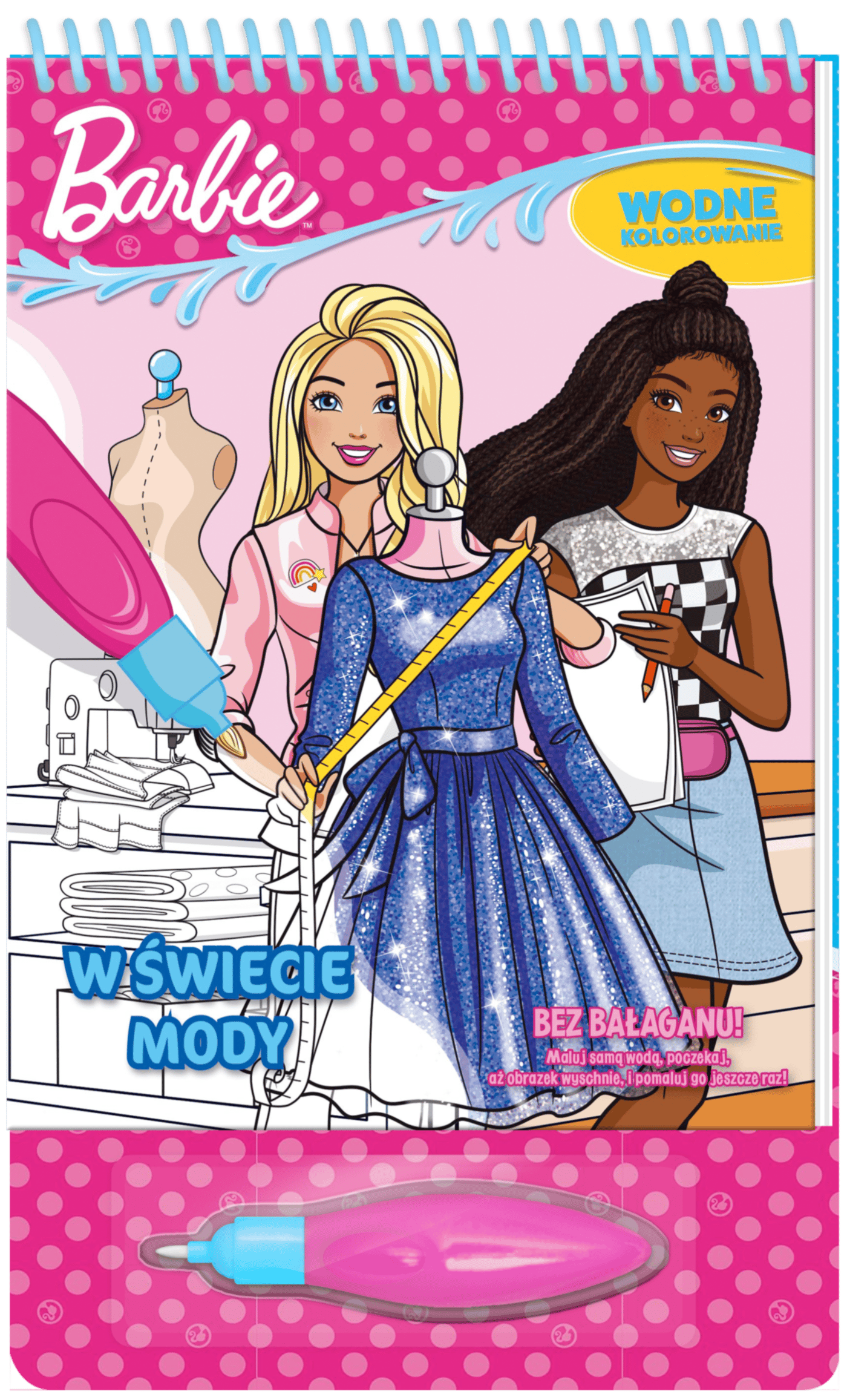 W świecie mody. Barbie. Wodne kolorowanie