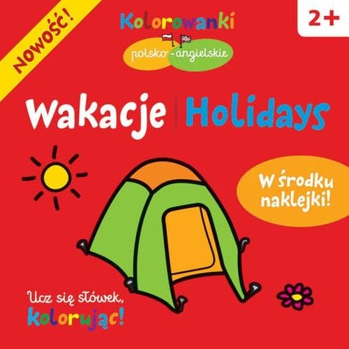 Wakacje. Kolorowanki polsko-angielskie z naklejkami
