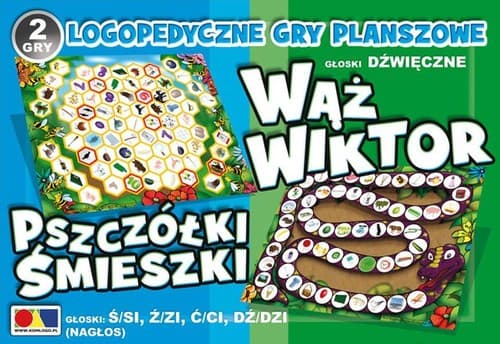 Wąż Wiktor Pszczółki Śmieszki Logopedyczne gry planszowe