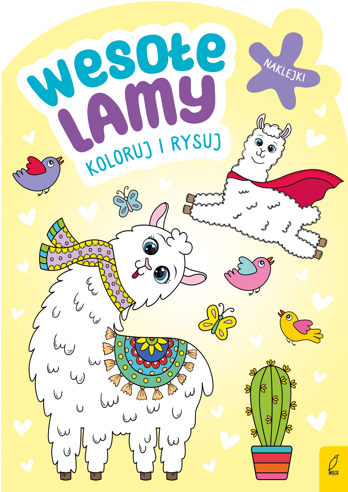 Wesołe lamy. Koloruj i rysuj