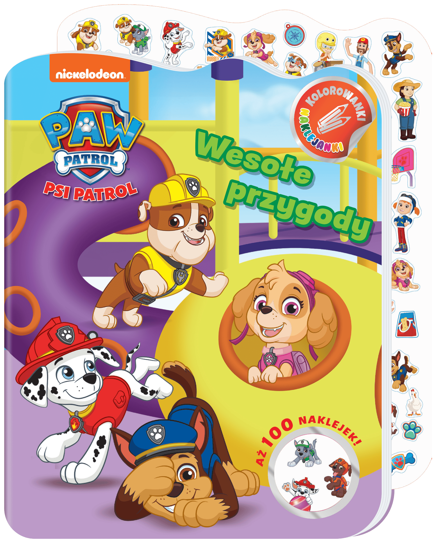 Wesołe przygody. Psi Patrol. Kolorowanki naklejanki