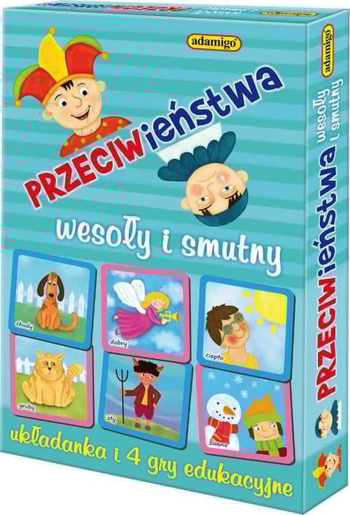 Wesoły i smutny przeciwieństwa zestaw edukacyjny