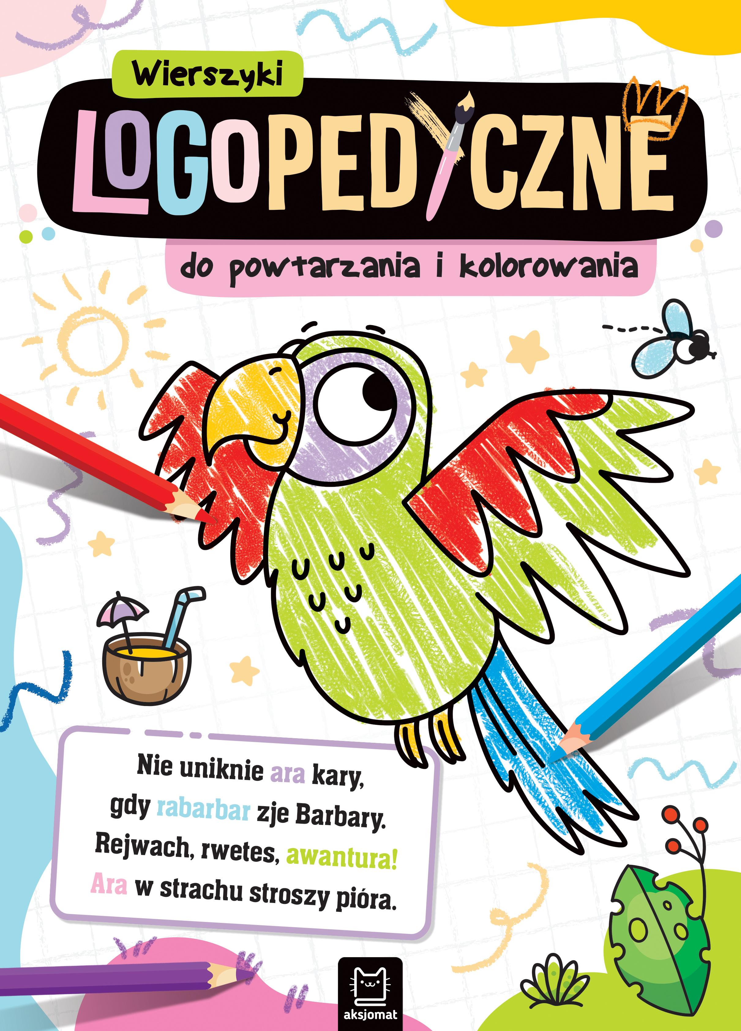 Wierszyki logopedyczne do powtarzania i kolorowania