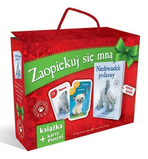 Zaopiekuj się mną Niedźwiadek polarny + Karty Piotruś Pudełko