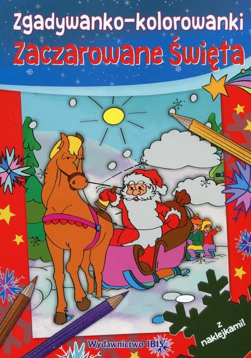 Zgadywanko-kolorowanki Zaczarowane Święta z naklejkami