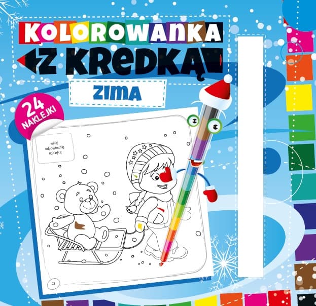 Zima. Kolorowanka z kredką wyd. 2