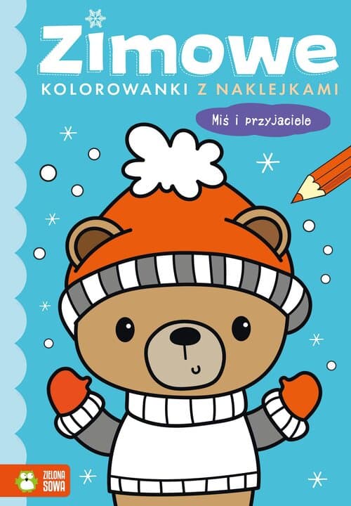 Zimowe kolorowanki z naklejkami Miś i przyjaciele