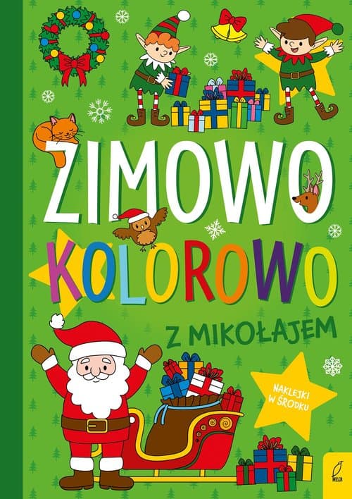 Zimowo kolorowo Z Mikołajem