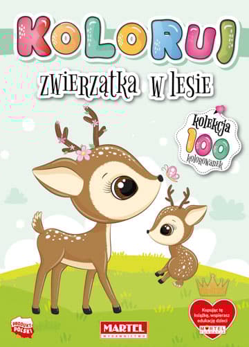 Zwierzątka w lesie. Koloruj