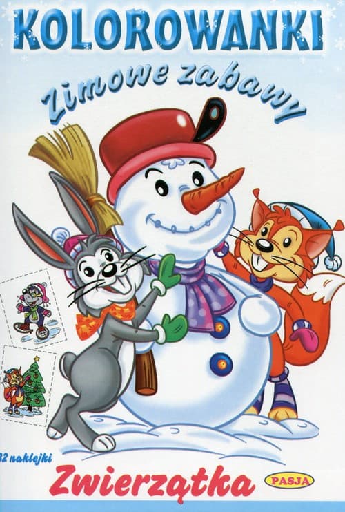 Zwierzątka. Zimowe zabawy. Kolorowanki