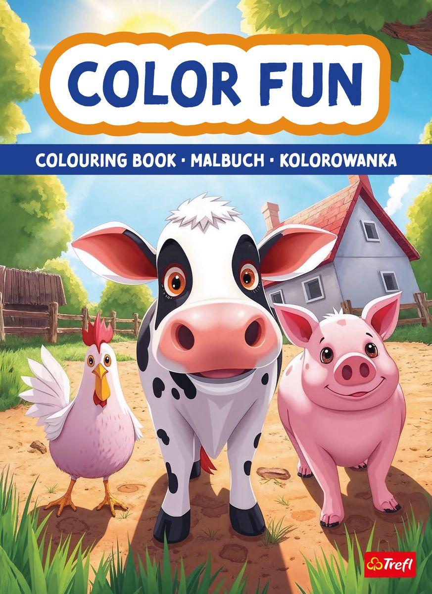 Zwierzęta na farmie. Kolorowanka. Malbuch. Colouring book