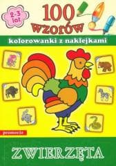 100 wzorów - kolorowanki z naklejkami. Zwierzęta - Praca zbiorowa