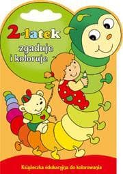 2-latek zgaduje i koloruje Książeczka edukacyjna do kolorowania - Myjak Joanna