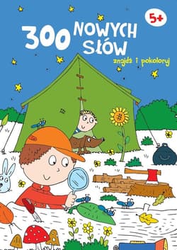 300 nowych słów Znajdź i pokoloruj 5+ granatowa