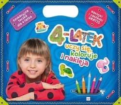4-latek uczy się koloruje i nakleja Edukacyjna teczka dla 4-latka - Opracowanie Zbiorowe